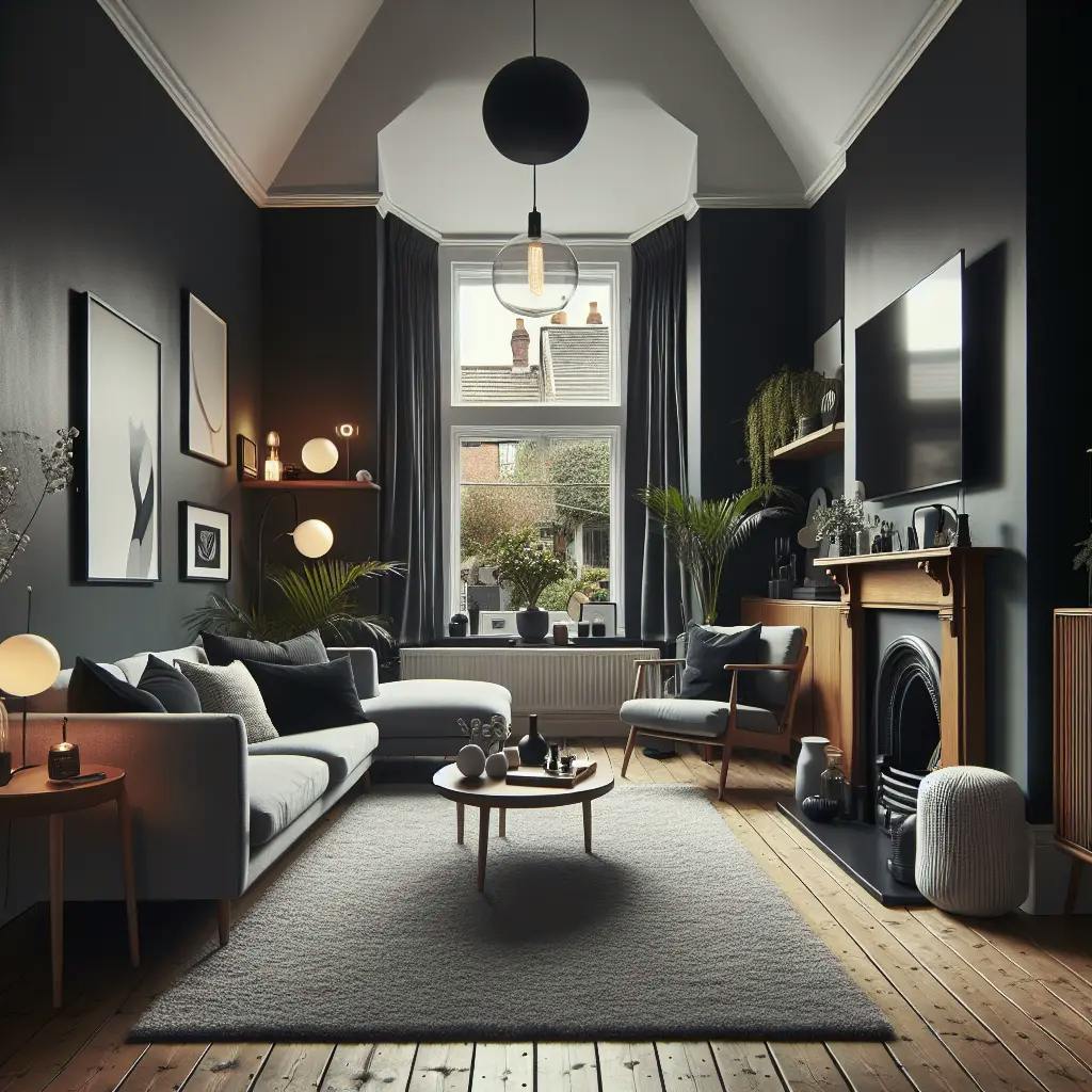 living room in Paean Black
