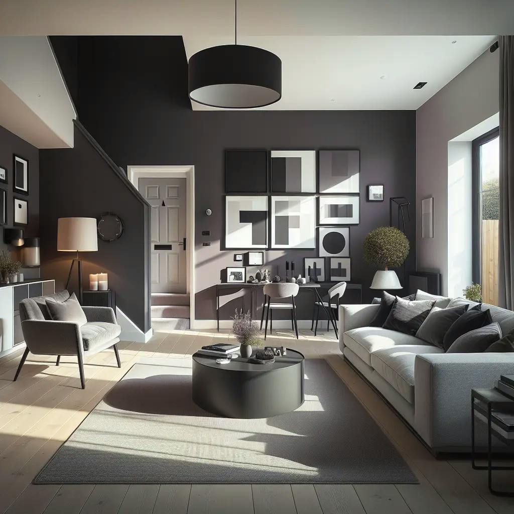 living room in Paean Black